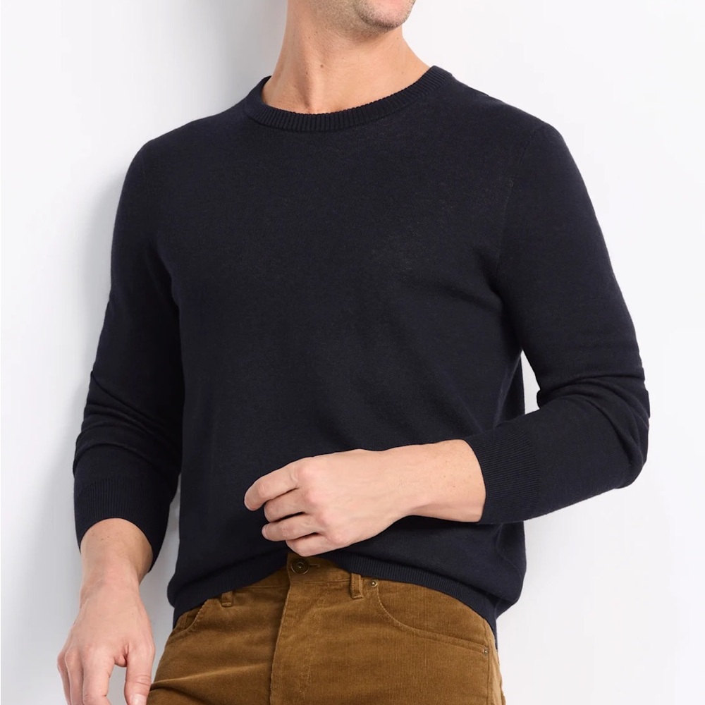 The Commons Double face Contrast Crew neck Sweater